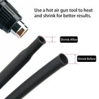 1/5M 1.7:1 Black 0.8mm~30mm Silicone Heat Shrink Tube Flexible Cable Sleeve Insulated High Temperature DIY Wire Wrap Protector