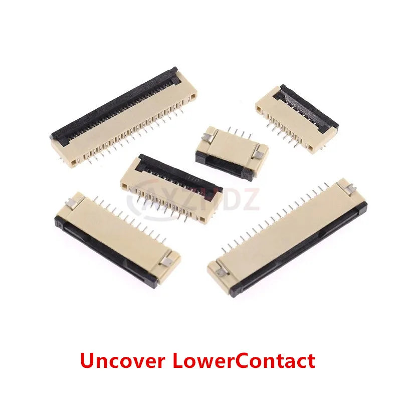 10PCS 1.0mm Upper / Lower Contact 4Pin - 30Pin FPC FFC Flat Cable Connector Socket 4P 5P 6P 7P 8P 9P 10P 12P 14P 16P 20P 28P 30P