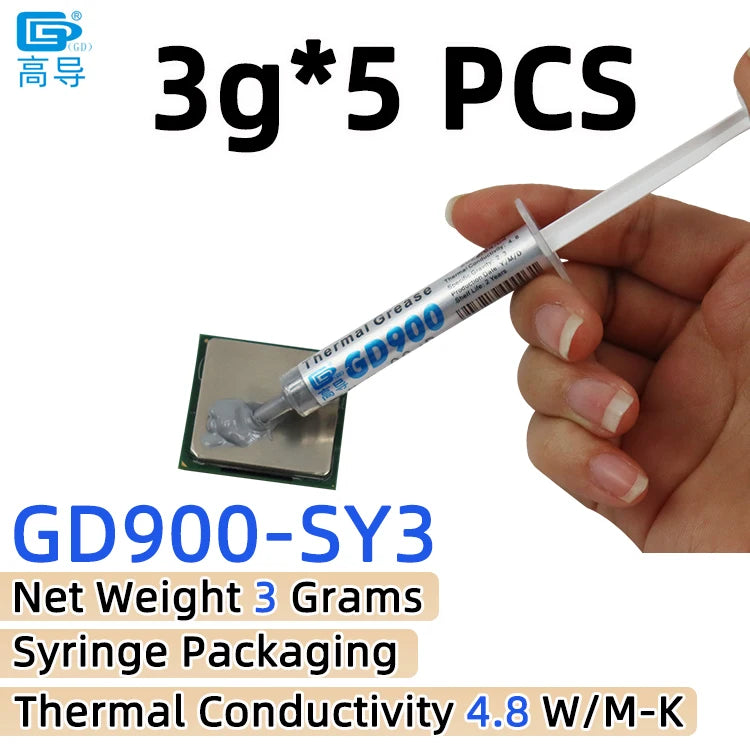 Net Weight 1/3/7/15/30 Grams Gray GD900 Thermal Conductive Grease Paste Plaster Heat Sink Commpound for CPU LED SSY BAS BR BX CB