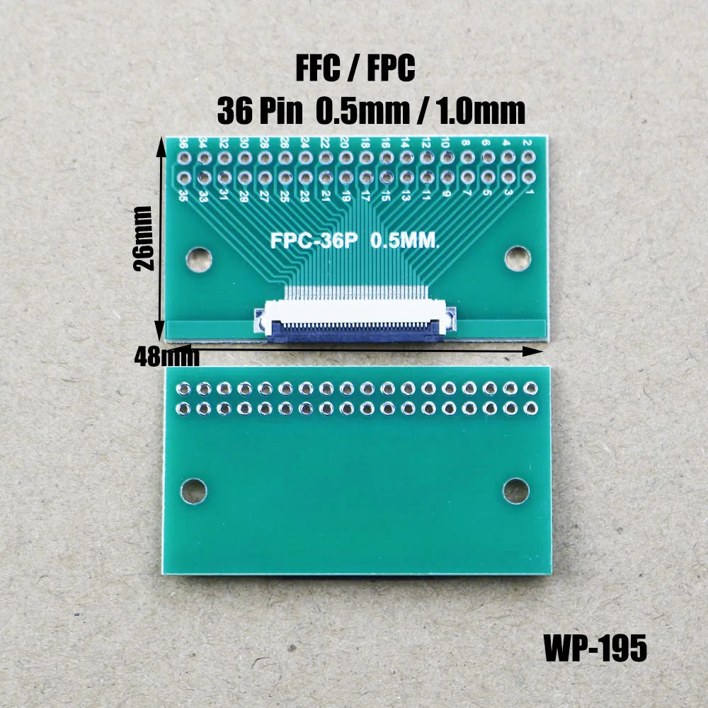 1pcs FPC/FFC Welding 0.5 Seat Connection 0.5mm Pitch Connector SMT To 2.54mm Flexible Cable Adapter Board 6 8 10 20 50 60 80 Pin