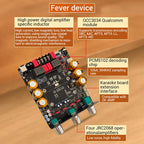 DC 18-50V 3002T PRO Bluetooth Amplifier Board Qualcomm QCC3034 2.0 Channel APTX Lossless 300W+300W TPA3255