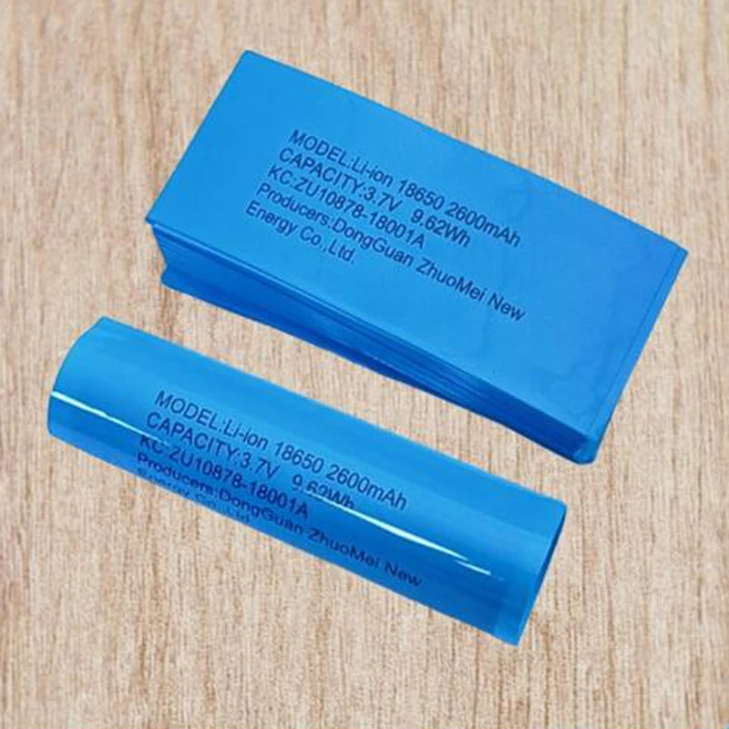 18650 Battery Packaging PVC Heat Shrinkable Film Lithium Battery Insulation Sleeve Shrink Skin Packaging Tube Packaging