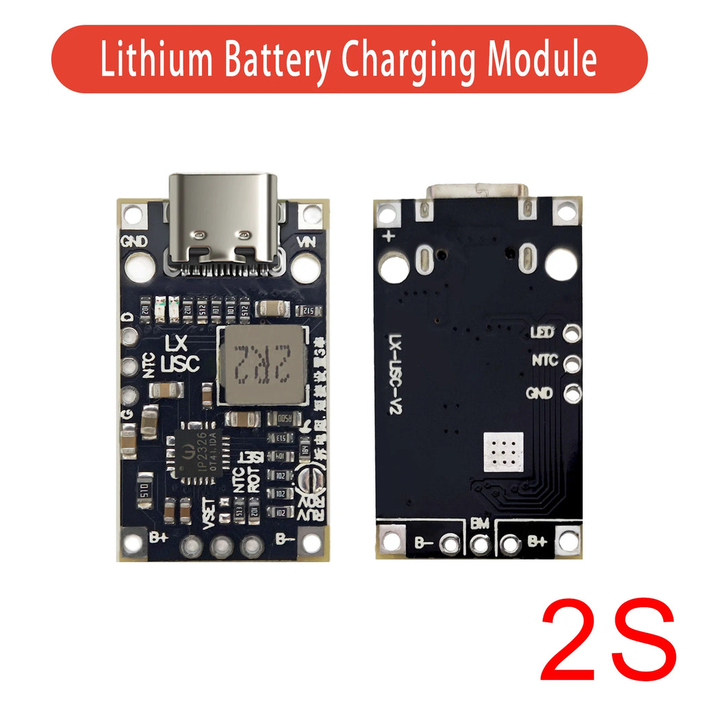 1-10PCS Type-C BMS with Balance Charging 15W Fast Charge Li-ion Battery Boost Module 2S 3S 8.4V 12.6V for DIY BMS PCB High