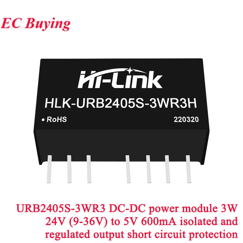 DC-DC Isolated Converter Power Supply Module 5W DC 12V 48V to 15V/5V/12V 24V to 5V/12V HLK-5D2405/5D1205/5D1212/5D1215/5D2412