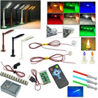 Flash Lamp City Street Light Bricks DIY 0.8mm Pin 1x1 1x2 1x4 Length 50cm SMD LED 2835  Remote Control Building Block