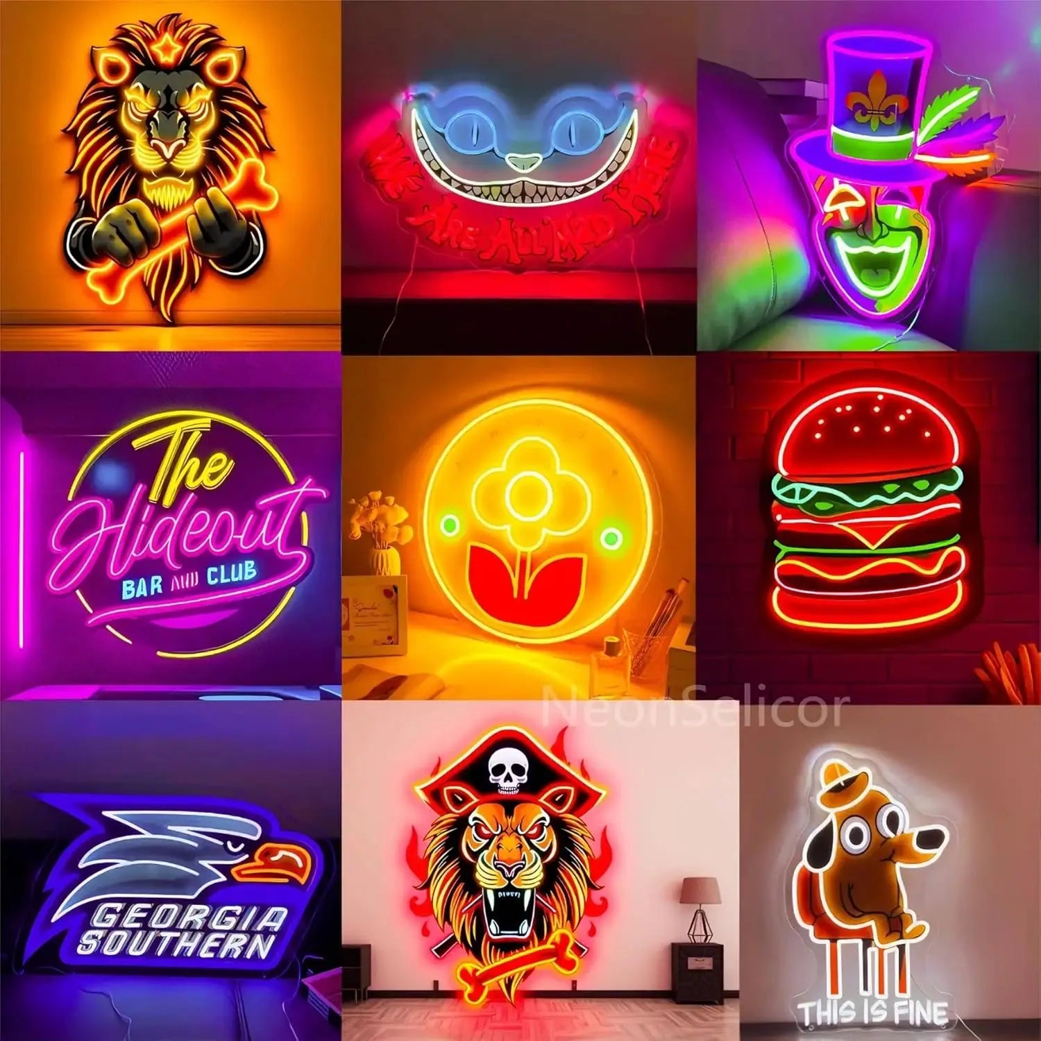 Wakklia Custom Logo Neon Sign, UV Printed Store Neon Sign Customizable Large, Custom LED Logo Sign, Images Print Customized for