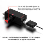 5W DC5V2A Fan Speed Controller Induction Speed Controller with Switch USB Protection Type-C USB Laptop Cell Phone Cooling
