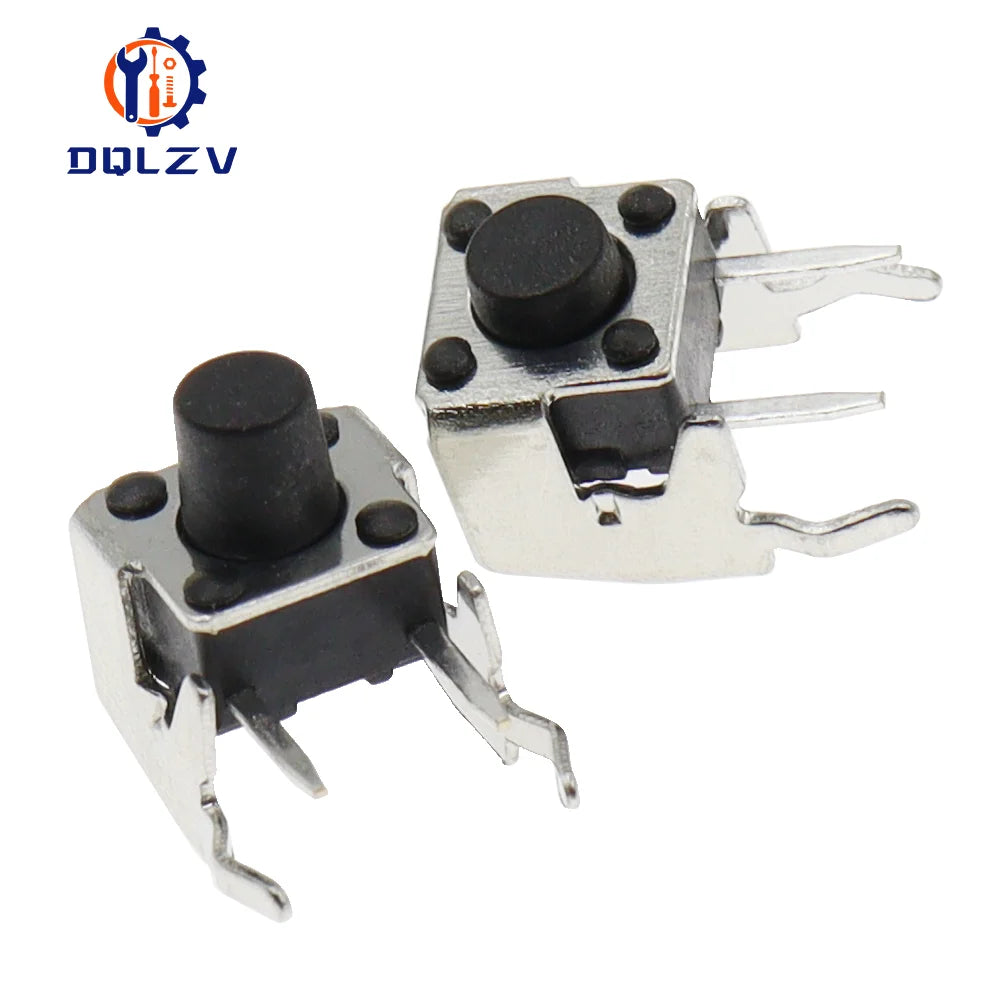 Momentary Tactile Tact Push Button Switch Right Angle Horizontal holder With Stent 6*6*4.3/5/6/7/8/9/10/11/12/mm 6x6
