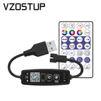 WS2811 WS2812B Bluetooth LED Pixels Strip Controller for Dream Color Tape Lights BT APP Music Control 28Keys Remote Controller
