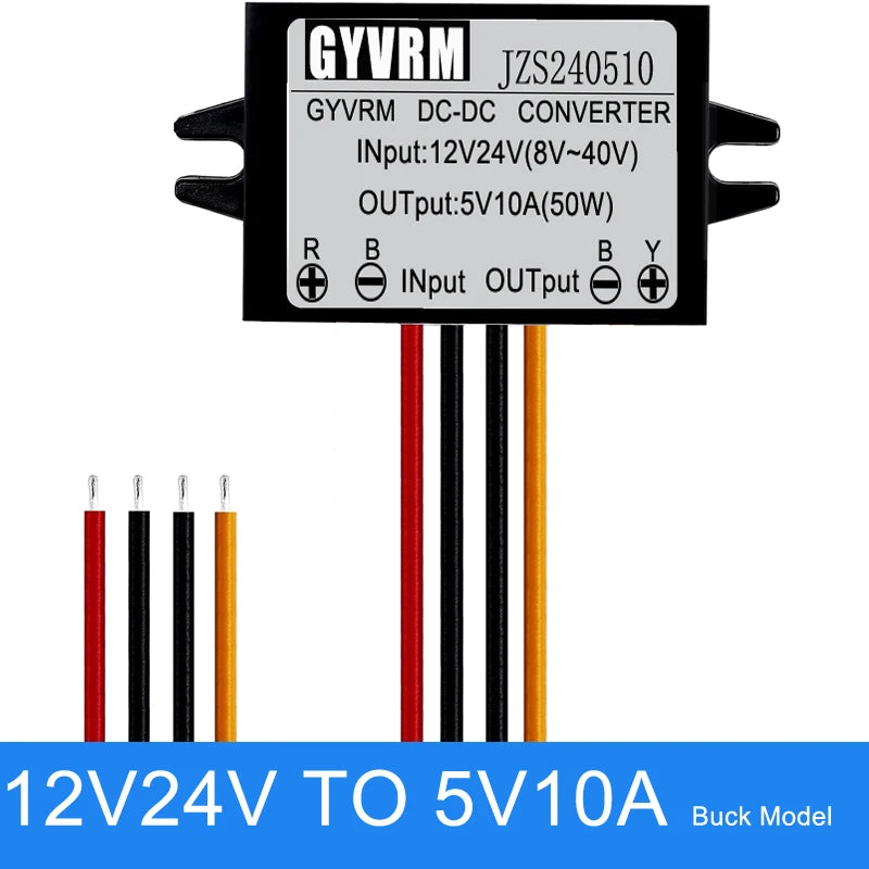 DC-DC Step-down Model 12V24V to 5V 1A 2A 3A 5A 6A 8A 10A Voltage Regulator Buck 12V 24V 36V 48V 60V to 5V DC to DC Converter