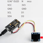 1/2/4/8 PCS 0.96" OLED Display 128x64 I2C SSD1306 Blue/Yellow LCD Display Module for Arduino Raspberry Pi ESP32 DIY Electronics