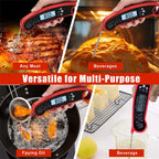 LMETJMA 0.5 Sec Instant Read Meat Thermometer Digital Waterproof Food Thermometer with Backlight Kitchen Thermometer For BBQ ﻿