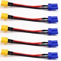 1/2/5PCS XT60 to EC5 Connector Adapter Charge Cable Lead Wire 14AWG 10CM for ISDT Style Chargers