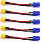 1/2/5PCS XT60 to EC5 Connector Adapter Charge Cable Lead Wire 14AWG 10CM for ISDT Style Chargers