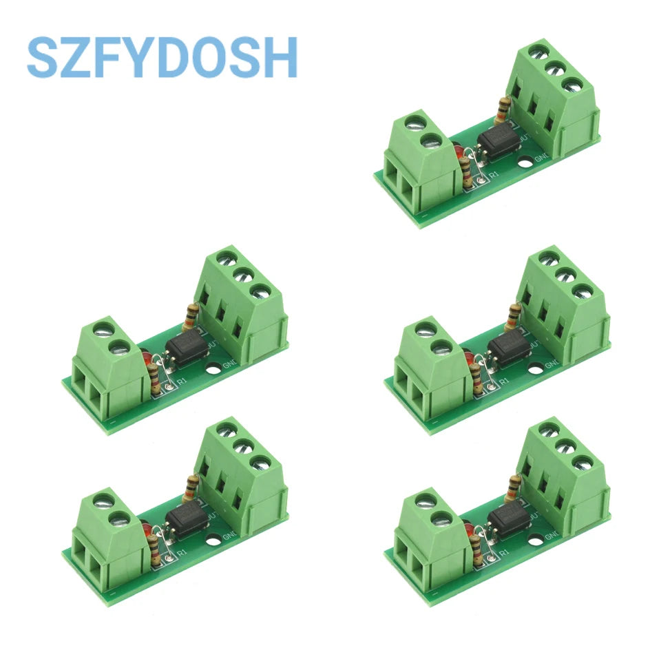 1/5/10PCS 1Channel Way Optocoupler Isolation Module PC817 3V-5V 12V 24V Photoelectric Isolator Rail Holder PLC Drive Motor Board