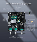 100W+100W TPA3116D2 Bluetooth 5.0 Power Subwoofer Audio Amplifier Board Home Theater HIFI Stereo Audio Amplifier AMP AUX