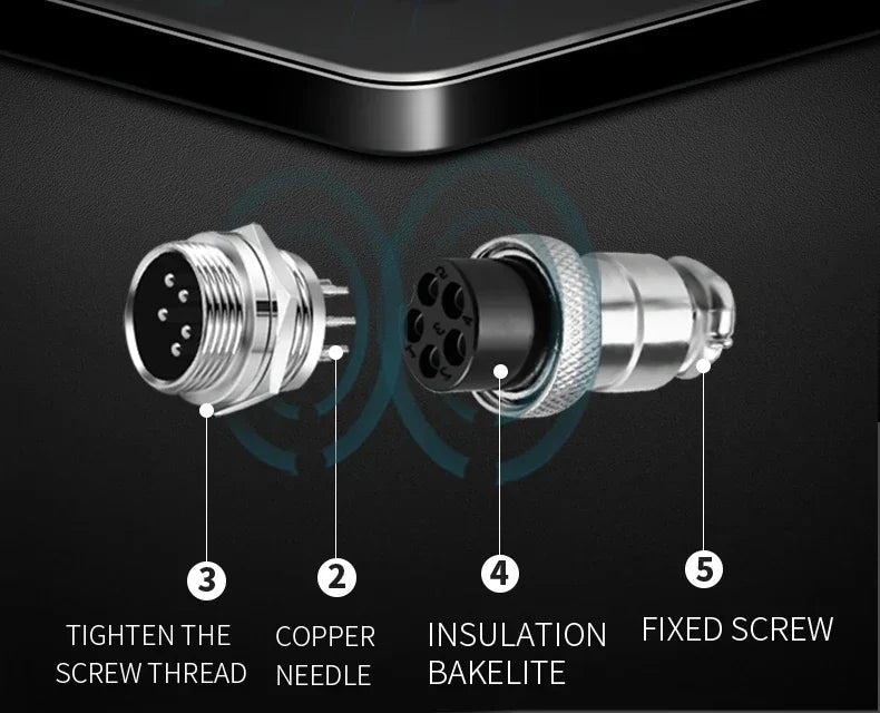 5/10/100SETS aviation plug GX16-2P/3/4/5/6/7/8/9pin male female aviation socket connector 12 16 20mm