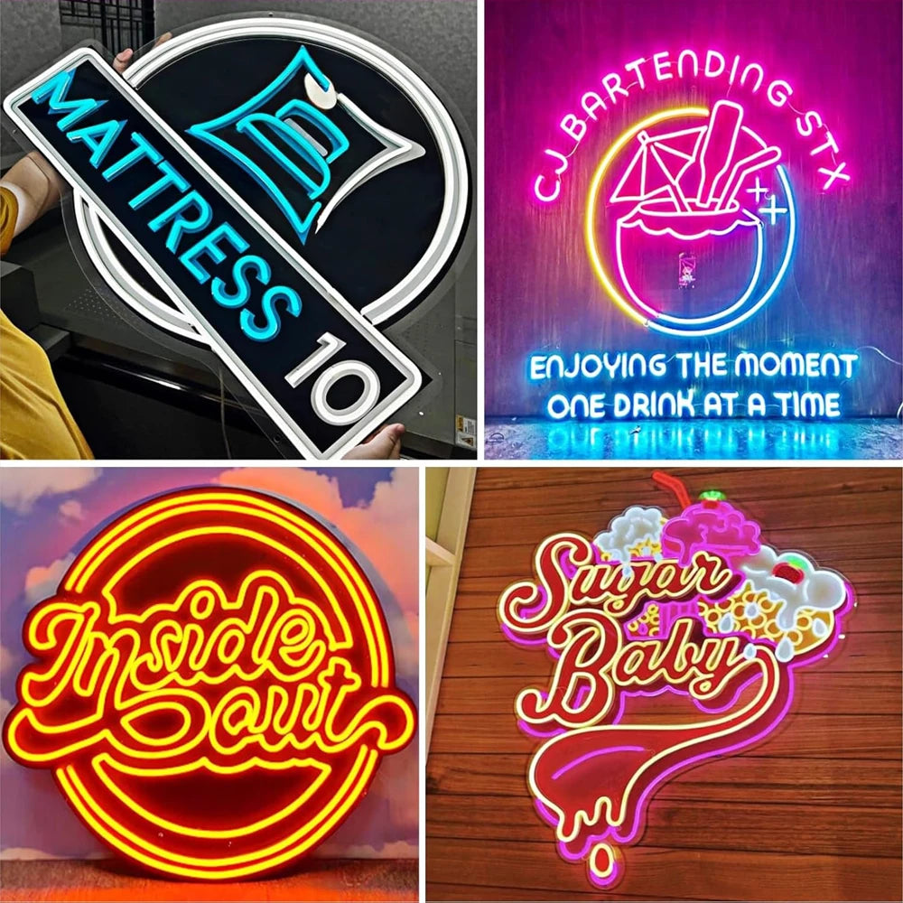 Custom Neon Sign Private Dimmable LED Light for Family Birthday Bar Wedding Party Company Business Logo Neon Sign Night Lights