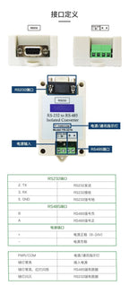 For YN2216 Industrial-grade Active-isolated RS232 To RS485 Serial Converter 232 To 485