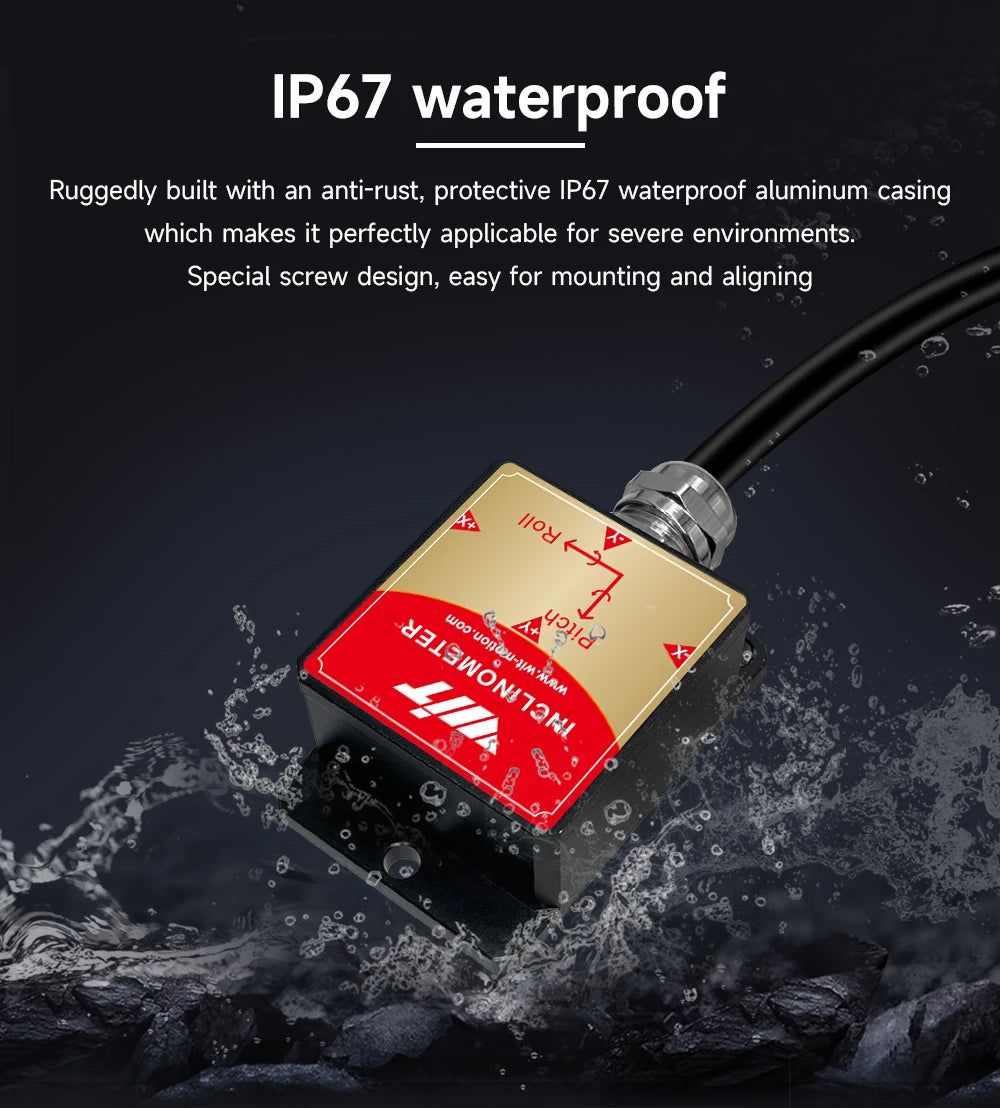 High-Precision Inclinometer HWT605 Accelerometer+Angle+Gyro, MPU9250 IMU, Temperature Compensation, Tilt Angle