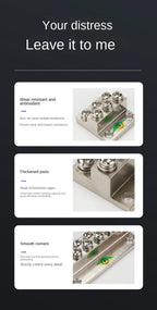 Ground Row Copper Bar Connection Terminal JDG-A Distribution Box Double-layer Terminal Block Copper galvanizing large current
