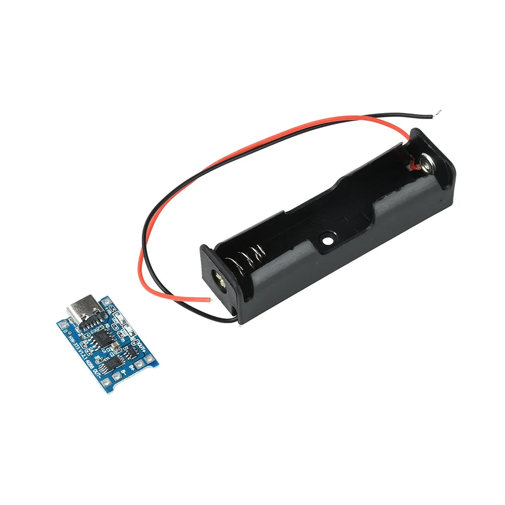 5pc Set Type-c Port 5v 1a 18650 Tp4056 Lithium Battery Charger Module Charging Board Charging Protection With Led Light