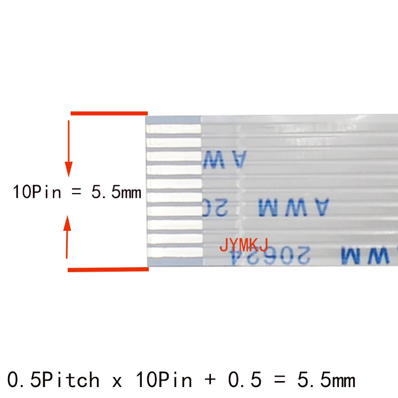 0.5mm 22/24/26/30/34/36/38/40 Pin FPC FFC Flexible Flat Cable AWM 20624 80C 60V VW-1 A/B-Type