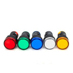 Indicator Signal Lamp Light AD16-22DS 22mm Panel Mount DC 12V 24V 110V 220V 380V Red Green Yellow Blue White LED Bulbs 20mA