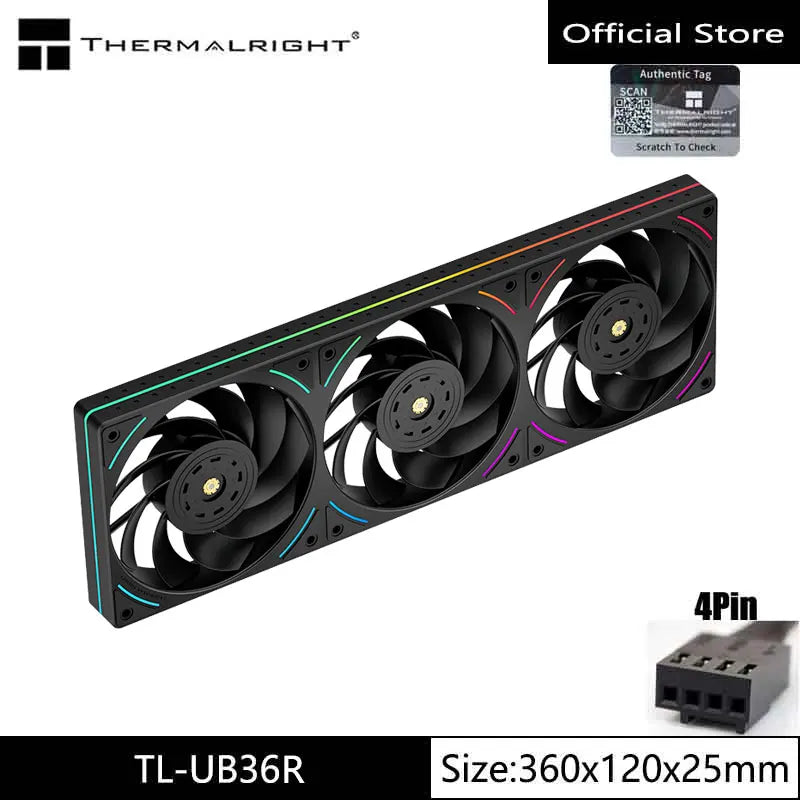 Thermalright TL-UB36/24 Integrated row fan,120x25mm,One-line connection to the motherboard，high-performance chassis cooling fan
