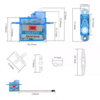 1/2/4 PCS GH-S37D Micro Digital Servo Motor 3.7g Super Light 90 Degree for RC Plane/Helicopter/Boat/Car Super Light Mini Servos