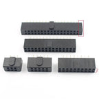 10pcs 2.54mm Pitch Female Header Strip 6/10/14/16/20/26/34/40/50 Pin Dual Straight DIP Polarizing Key Connector 6P 10P 40P 50P