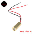Laser Diode 650nm 5mW Red Point / Line / Cross Laser Module Head Glass Lens Focusable Industrial Class