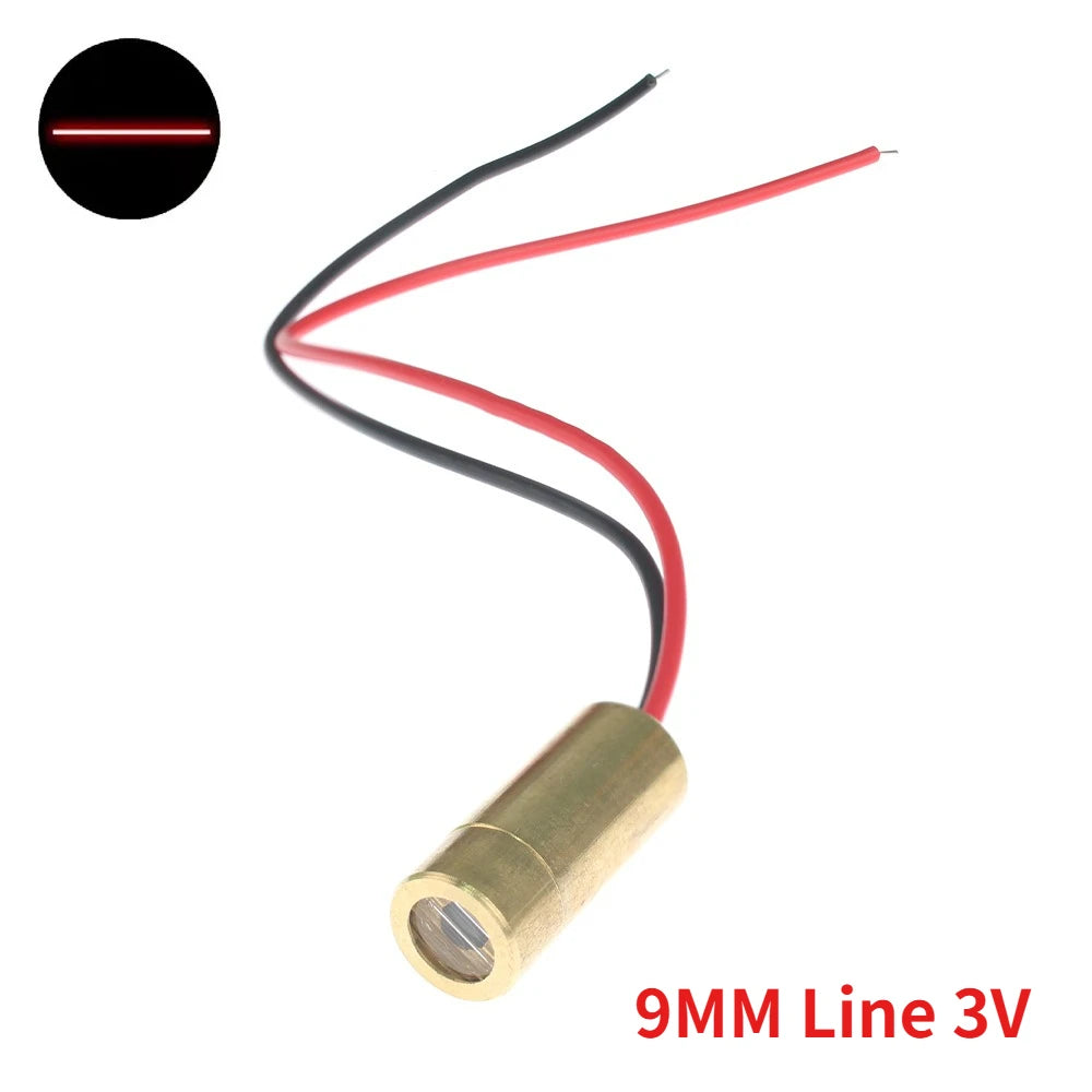 Laser Diode 650nm 5mW Red Point / Line / Cross Laser Module Head Glass Lens Focusable Industrial Class