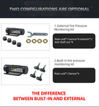 E-ACE 4 Sensors TPMS Removable Battery Wireless Intelligent Sensing Tire Pressure Monitor System Safety Alarm LCD Display