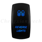 12V 20A Blue Led Car Boat Laser Rocker Switch ON OFF, (ON) OFF, ON OFF ON, (ON) OFF ON, (ON) OFF (ON) Waterproof