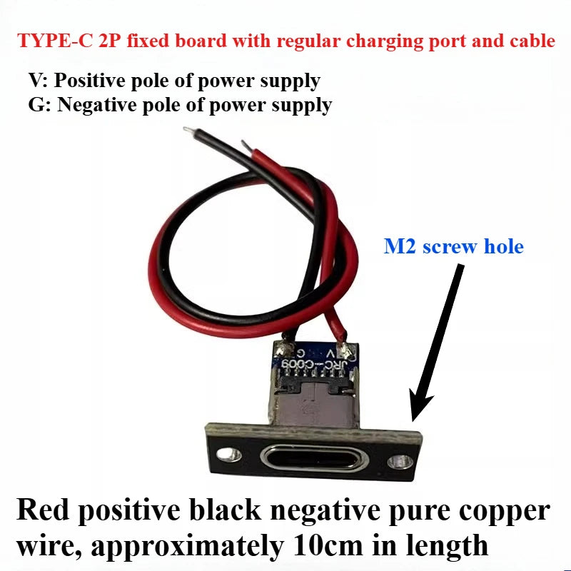 5/10pcs Type-C USB Jack 3.1 Type-C 2/4/6 Pin Female Connector Jack Charging Port USB 3.1 Type C Socket with Fixing Plate