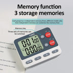 Digital Dual Kitchen Timer with Magnetic Back & Memory Presets, 2 Groups Countdown/Up Stopwatch Timer for Cooking, Baking