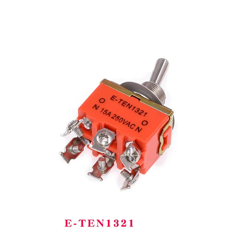 1PCS SPST DPDT 250V 15A Toggle Switch 2 3 Position Latching E-TEN with Waterproof Cap for Electrical Engineering