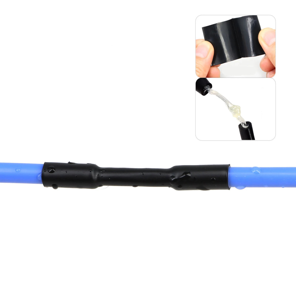 Black 5/10M 3:1 Heat Shrink Tube With Glue Diameter 1.6~19.1mm Dual Wall Polyolefin Insulated Adhesive Lined Shrink Wrap Sleeve