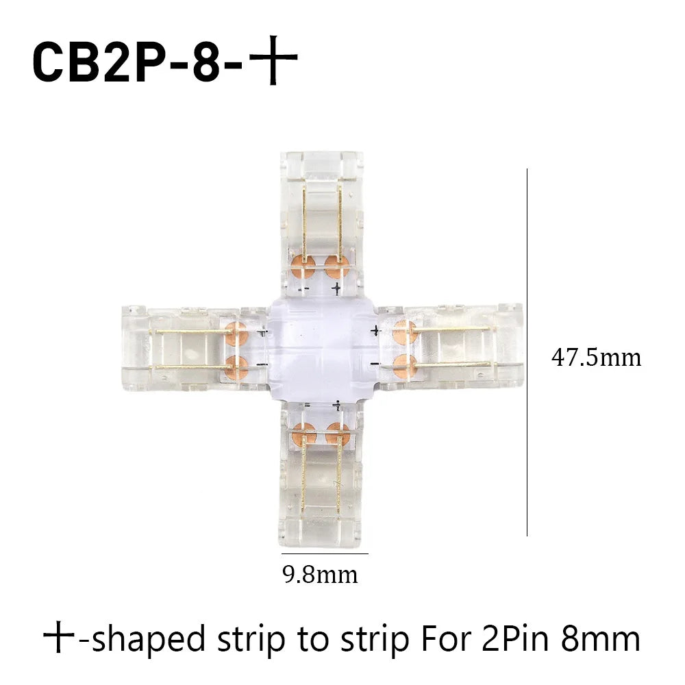 SMD Crystal Joint 2 3 4 5Pin LED Wire Connectors Solderless For 5mm 8mm 10mm Quick Terminal Block Strip Light Wire Connection