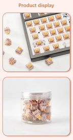 Outemu Silent Peach V2 Switch Lubed Silent Lemon V2 Switches Mechanical Keyboard Linear Tactile 5Pin Paragraph Axis Hot Swap DIY