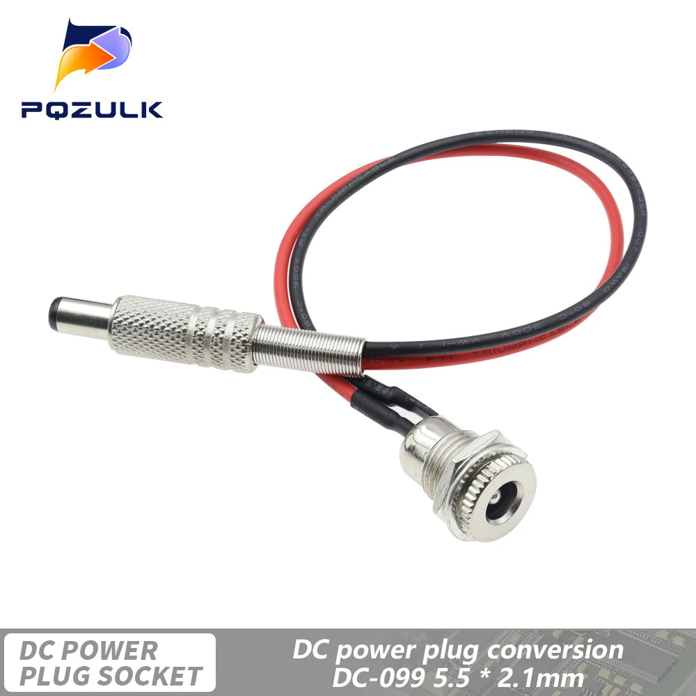 DC-099 DC Power Male Female Jack Charging Socket Jack With Cable Male Female Power Plug Connector Male Female Connector Adapter
