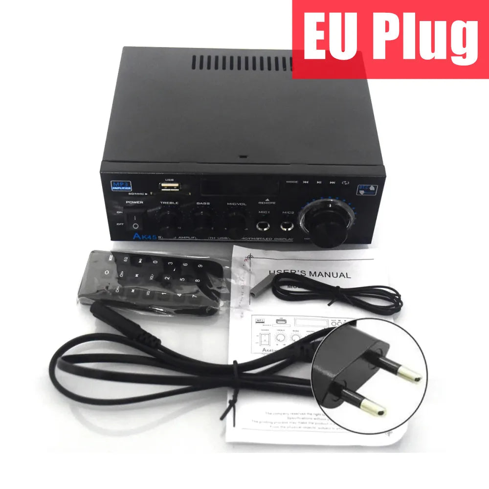 Woopker AK35/AK45 Pro/AK55 Digital Amplifier Bluetooth Sound Amplifier 2 Channel HIFi FM USB Audio Amp For Home Car Karaoke
