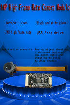 240FPS Global Shutter Camera Module 720P 1MP, OV9281 USB Webcam Monochrome,High Frame Rate Action Capture Windows Raspberry Pi