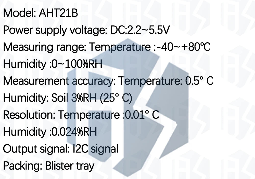 AHT21 I2C Digital Temperature and Humidity Sensor Module - High-Precision Measurement for Arduino, SHT20 Alternative