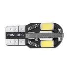 10PCS W5W T10 LED Bulbs Canbus 5730 8SMD 12V 6000K for Car Turn Signal Reading Brake Trunk Hood Width Clearance Lights
