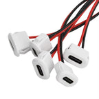Type C Female Connector Waterproof USB C Female Jack Socket 2 Pin 3A Charging Port Power Cable Extension Direct Crimp Mount