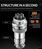 5/10/100SETS aviation plug GX16-2P/3/4/5/6/7/8/9pin male female aviation socket connector 12 16 20mm
