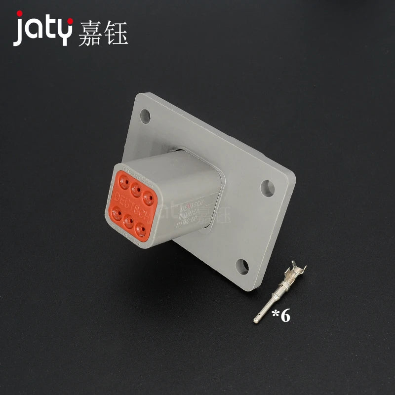 Deutsch Waterproof Connector with Fixed Flange Plug DT04-2P-L012 DT04-4P-L012 DT04-6P-L012 DT04-8P-L012 DT04-12P-L012 DT06-2S