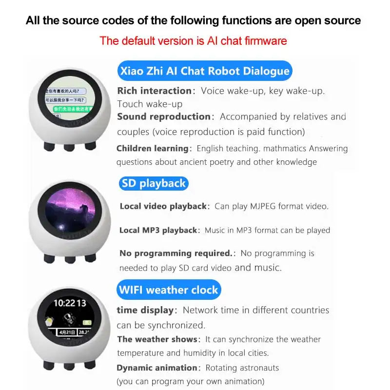 ESP32 S3 1.28inch N16R8 Development Board DeepSeek AI Voice Robot Smart home Assistant desktop trinket Mini TV weather station